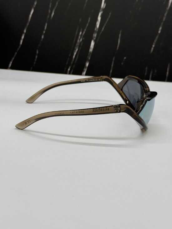 NEW BALENCIAGA BB0289S 003 BROWN GEOMETRIC UNISEX SUNGLASSES BALENCIAGA EYEWEAR main image 8